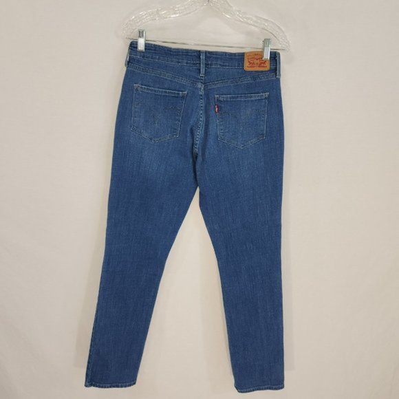 LEVI'S Mid Rise Skinny Floral Embroidered Jeans Size W31 L32 79% Cotton 19% Poly - Picture 2 of 16